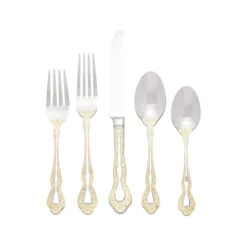 Oneida 18/10 Stainless Steel 45-Piece Flatware Set | Golden Mandolina