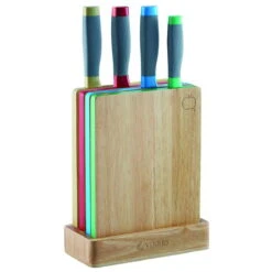 Viners Assure Color Coded Knife Block & Board Set