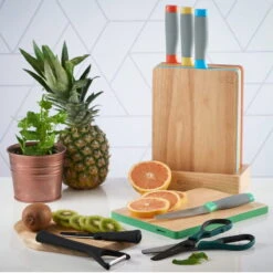 Viners Assure Color Coded Knife Block & Board Set -Kitchen Supplies 71bxehnybqs. ac sl1500