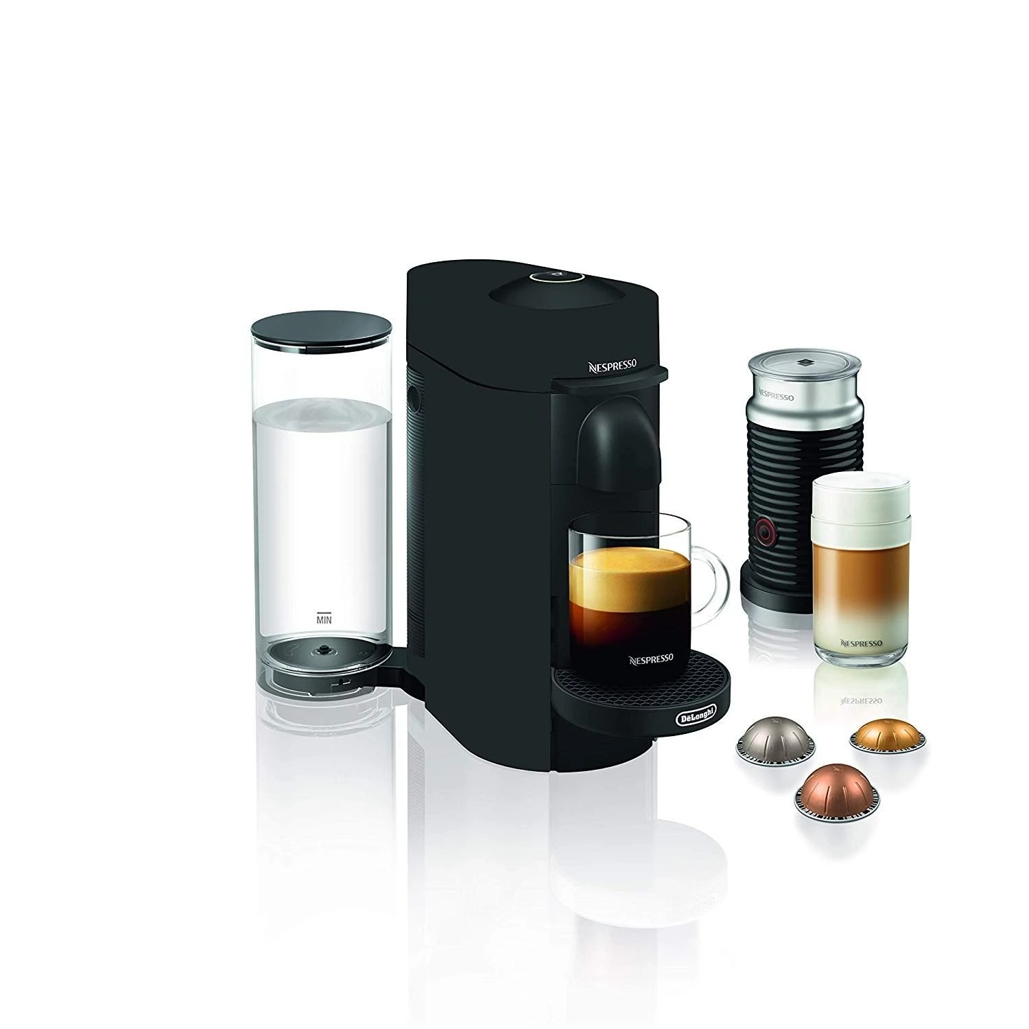 Nespresso Vertuo Plus Coffee & Espresso Maker With Aeroccino By De'Longhi | Limited Edition Black Matte 2 Nespresso Vertuo Plus Coffee & Espresso Maker With Aeroccino By De'Longhi | Limited Edition Black Matte - Image 2