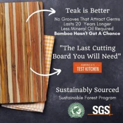 TeakHaus Edge Grain Carving Board | 14" X 10" 8 TeakHaus Edge Grain Carving Board | 14" X 10" -Kitchen Supplies 71fscoyntnl. ac sl1080 1
