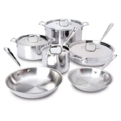 All-Clad D3 Stainless Steel Cookware Set & Casserole Pan | 10-Piece