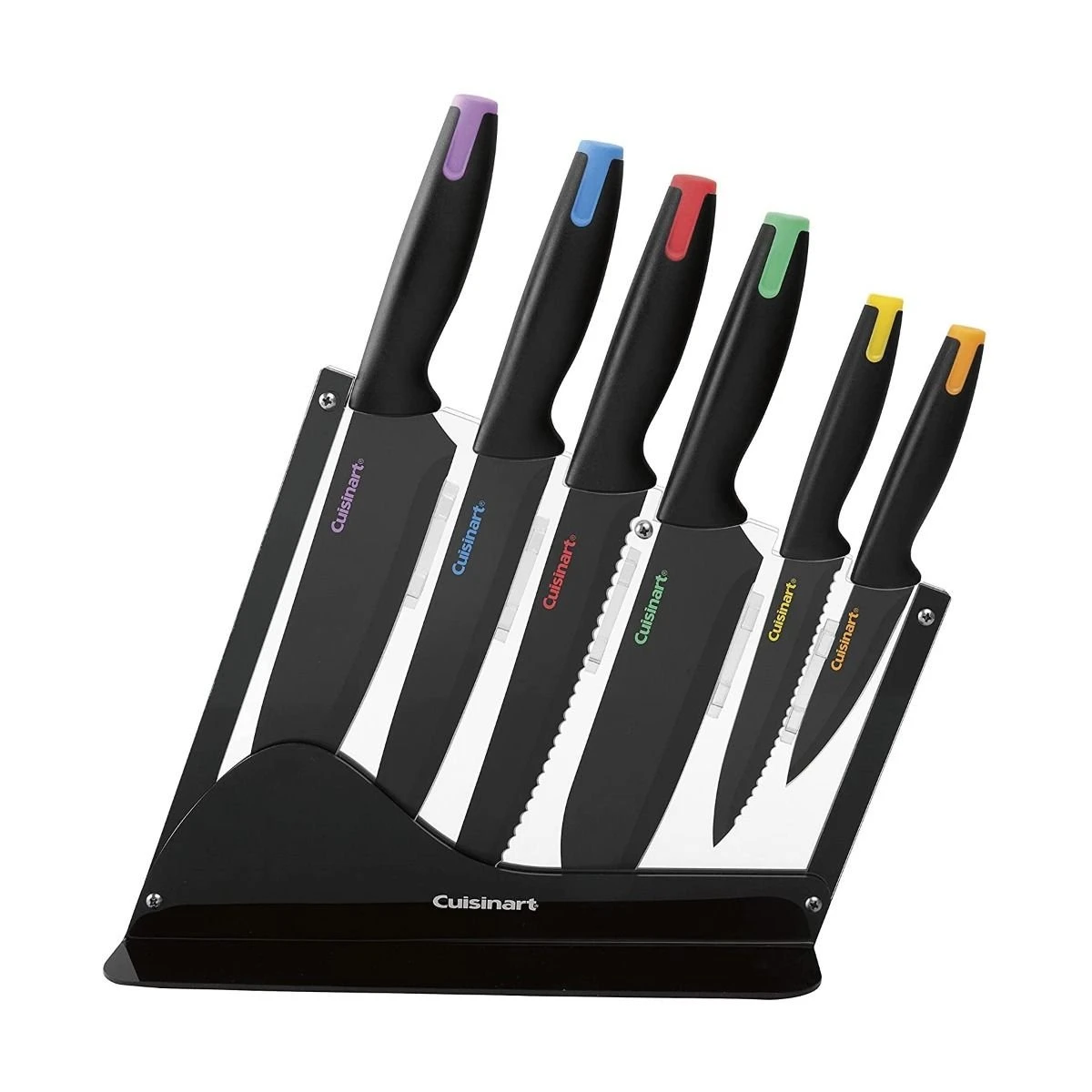 Cuisinart Nonstick Edge Collection | 7-Piece Ceramic Coated Knife With Acrylic Stand 1 Cuisinart Nonstick Edge Collection | 7-Piece Ceramic Coated Knife With Acrylic Stand
