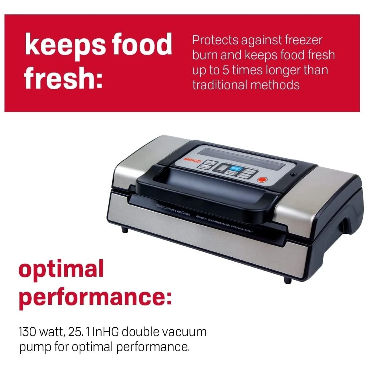 Nesco Deluxe Vacuum Sealer 2 Nesco Deluxe Vacuum Sealer - Image 2