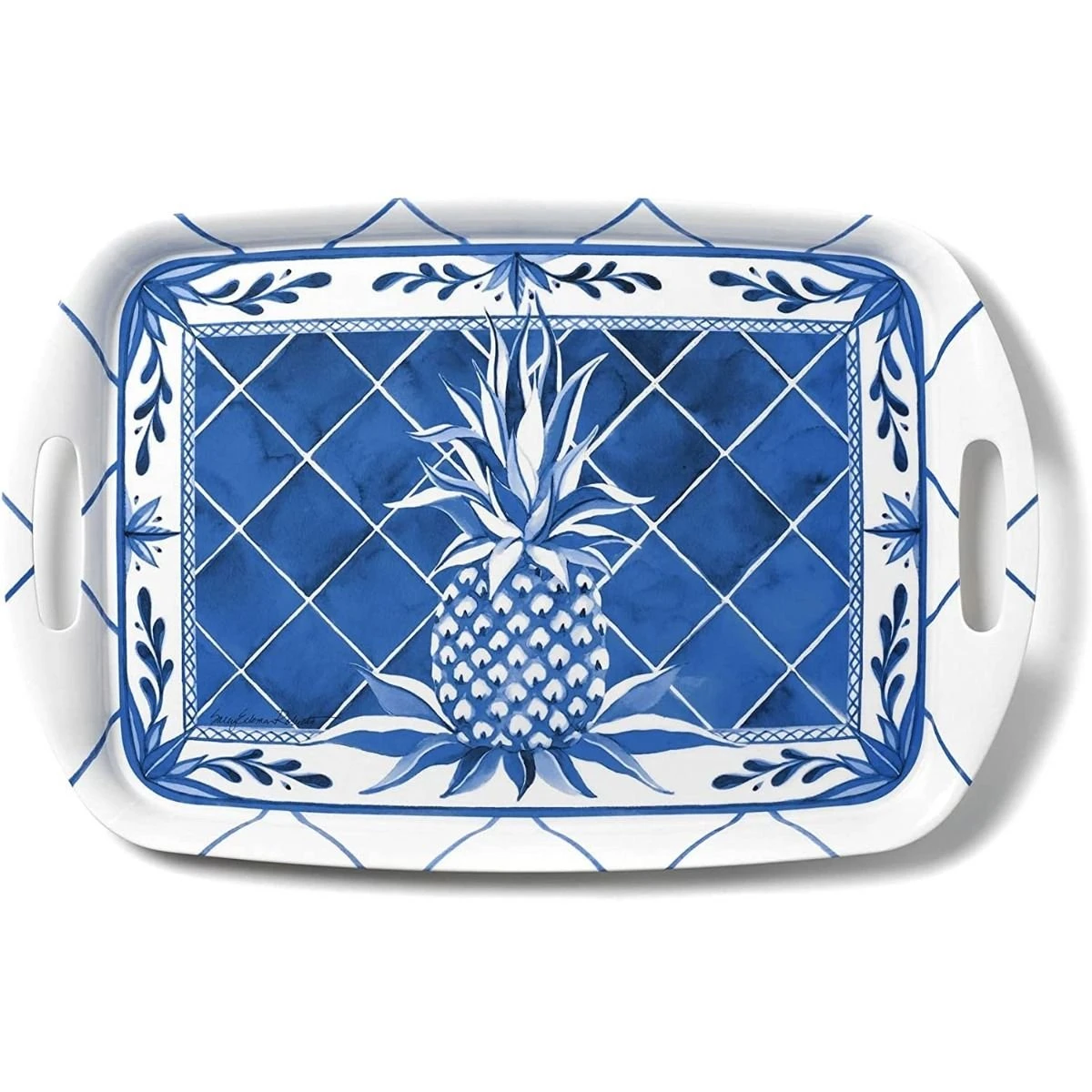Bamboo Table Serving Tray | Blue Pineapple 1 Bamboo Table Serving Tray | Blue Pineapple
