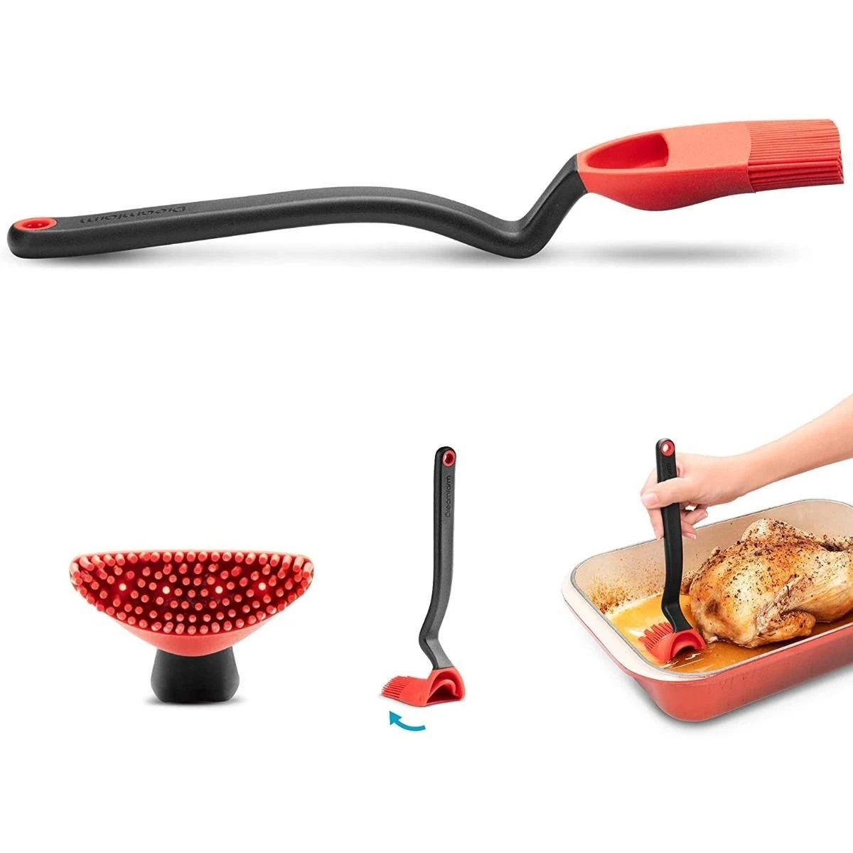Dreamfarm Brizzle Silicone Basting Brush | Red 2 Dreamfarm Brizzle Silicone Basting Brush | Red - Image 2