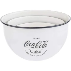 TableCraft Enamel Mixing Bowls (Set Of 3) | Coca-Cola