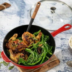 Staub 2.9 Qt Cast Iron Daily Pan | Cherry -Kitchen Supplies 750056174 1