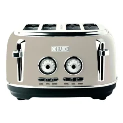 Haden Dorset 4-Slice Stainless Steel Toaster | Putty Beige