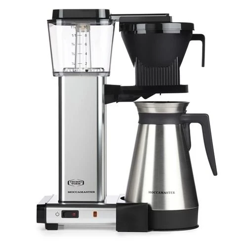 Moccamaster KBGT Automatic Drip-Stop Coffee Maker (40 Oz Thermal Carafe) | Polished Silver 1 Moccamaster KBGT Automatic Drip-Stop Coffee Maker (40 Oz Thermal Carafe) | Polished Silver