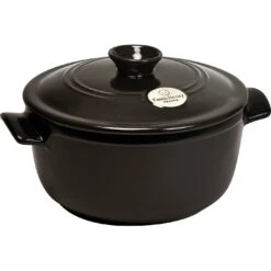 Emile Henry 4.2 Qt. Round Dutch Oven | Charcoal