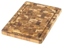 TeakHaus End Grain Cutting/Serving Board + Juice Canal (Rectangle) | 14" X 10" X 1"