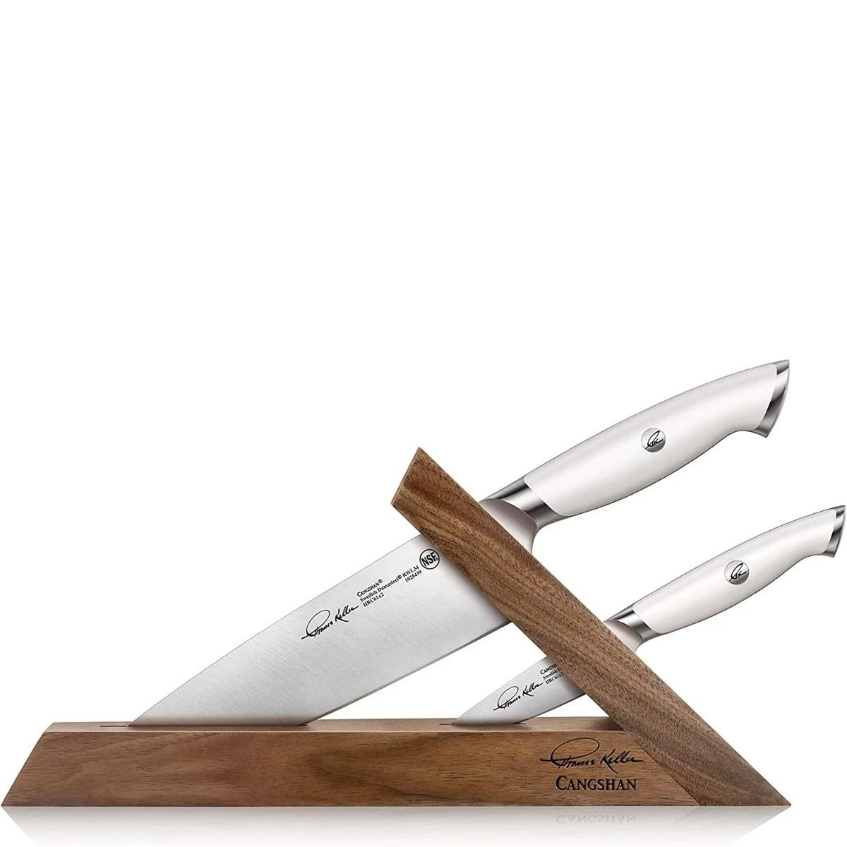 Cangshan Cutlery Thomas Keller Signature White Collection TAI 3-Piece Knife Block Set 1 Cangshan Cutlery Thomas Keller Signature White Collection TAI 3-Piece Knife Block Set