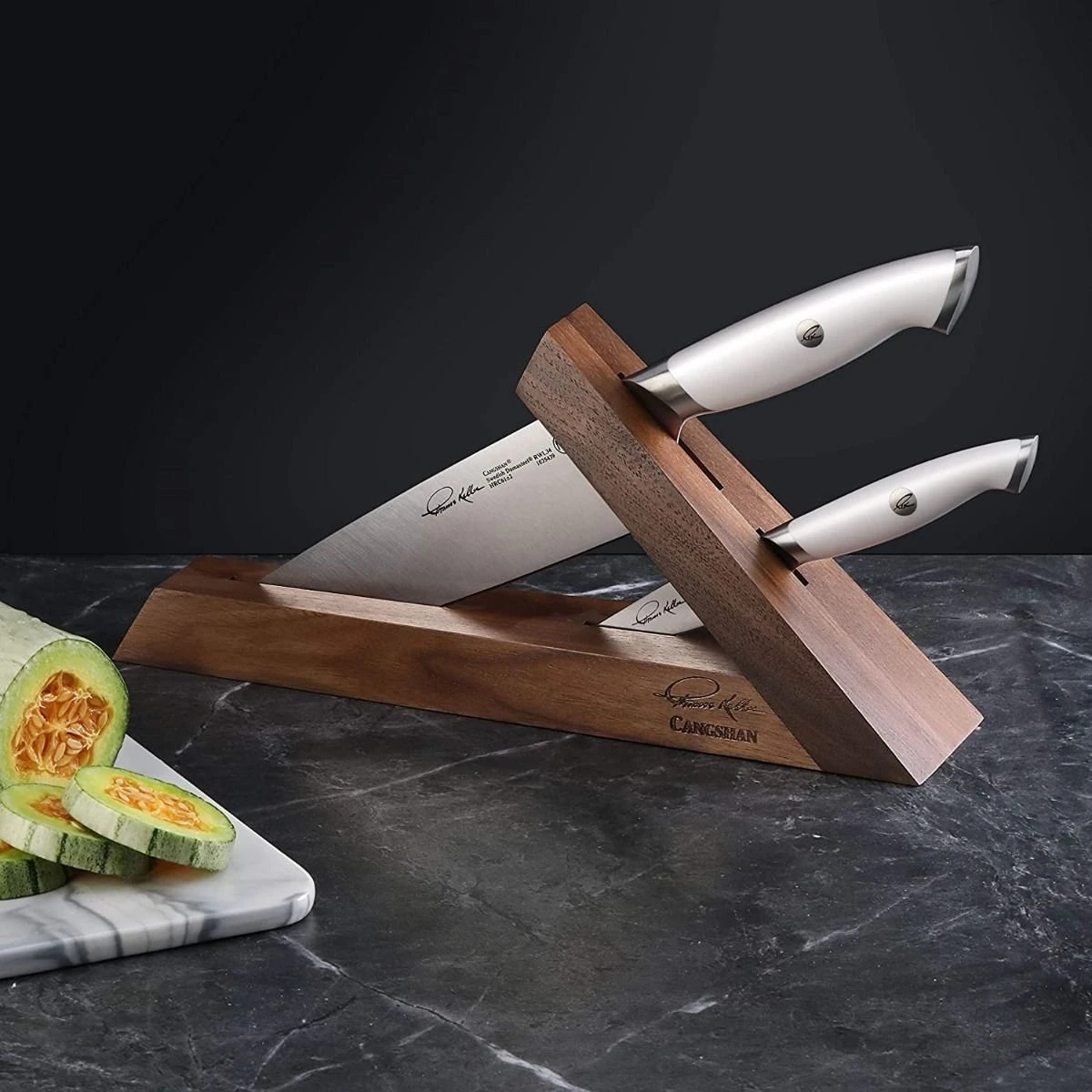 Cangshan Cutlery Thomas Keller Signature White Collection TAI 3-Piece Knife Block Set 5 Cangshan Cutlery Thomas Keller Signature White Collection TAI 3-Piece Knife Block Set - Image 5