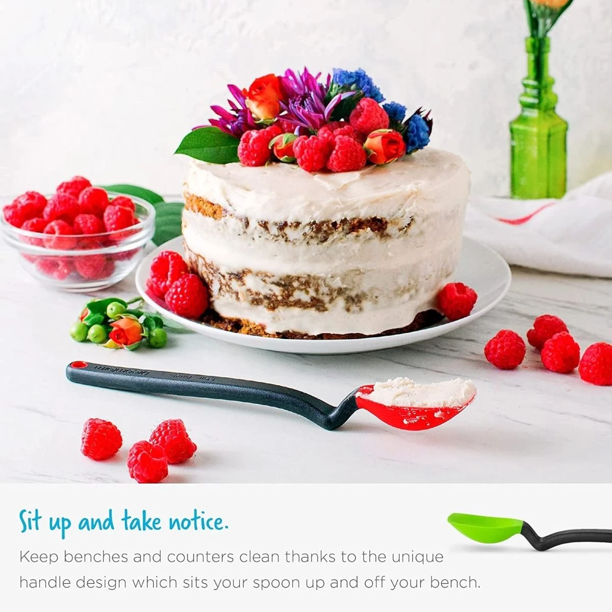 Dreamfarm 8.1" Mini Supoon Silicone Scraping Spoon | Classic Blue 5 Dreamfarm 8.1" Mini Supoon Silicone Scraping Spoon | Classic Blue - Image 5