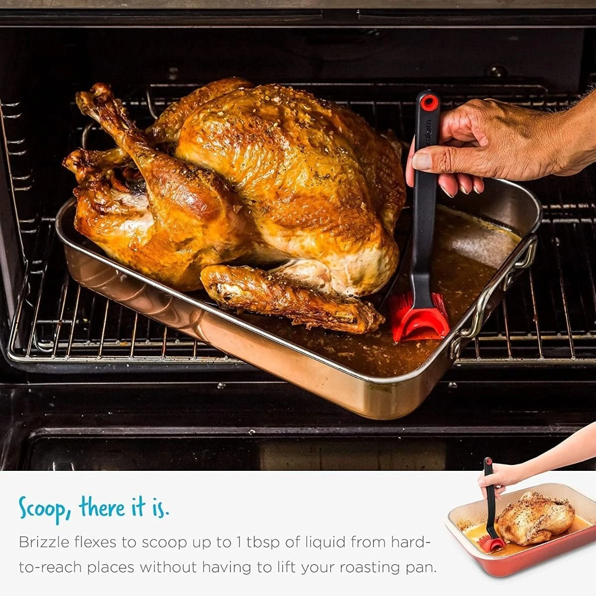 Dreamfarm Brizzle Silicone Basting Brush | Red 5 Dreamfarm Brizzle Silicone Basting Brush | Red - Image 5