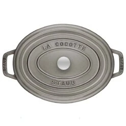 Staub 7 Qt. Oval Cocotte/Dutch Oven | Graphite Grey -Kitchen Supplies 872078003524 3