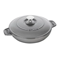 Staub 24 Oz Round Covered Braiser | Graphite Grey