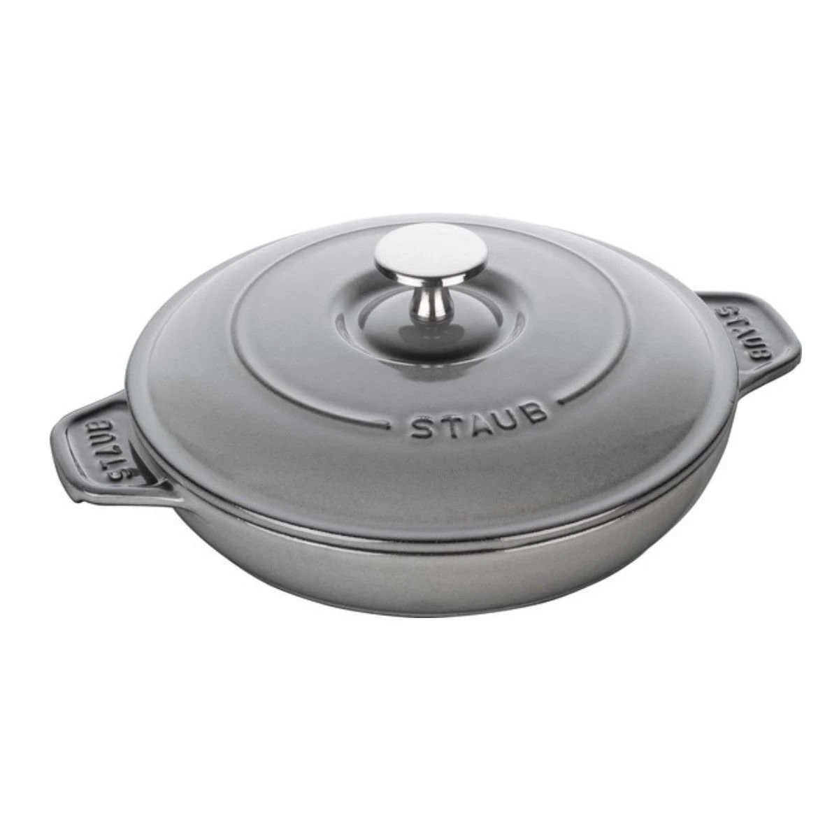Staub 24 Oz Round Covered Braiser | Graphite Grey 1 Staub 24 Oz Round Covered Braiser | Graphite Grey
