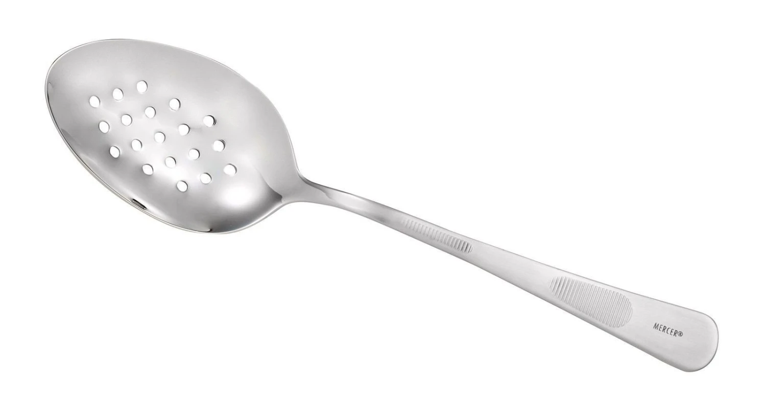 Mercer Culinary 9" Perforated Bowl Stainless Steel Plating Spoon 1 Mercer Culinary 9" Perforated Bowl Stainless Steel Plating Spoon