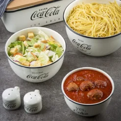 TableCraft Enamel Mixing Bowls (Set Of 3) | Coca-Cola -Kitchen Supplies 91ruyoophnl. ac sl1500