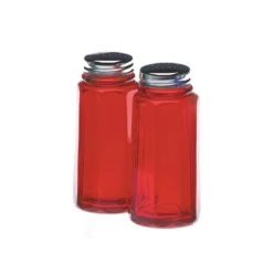 Mosser Glass Panel Salt And Pepper Shakers | Red