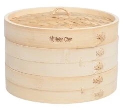 Helen's Asian Kitchen Two Tier Bamboo Steamer - 10 Inch