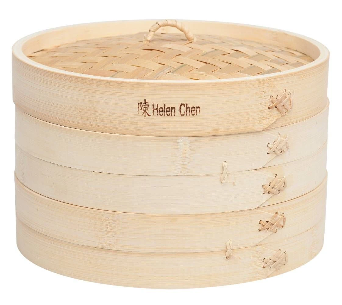 Helen's Asian Kitchen Two Tier Bamboo Steamer - 10 Inch 1 Helen's Asian Kitchen Two Tier Bamboo Steamer - 10 Inch