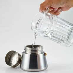 BonJour 9oz Stovetop Espresso Maker | Stainless Steel -Kitchen Supplies 9oz1