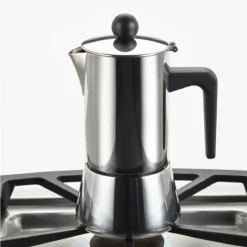 BonJour 9oz Stovetop Espresso Maker | Stainless Steel -Kitchen Supplies 9oz3