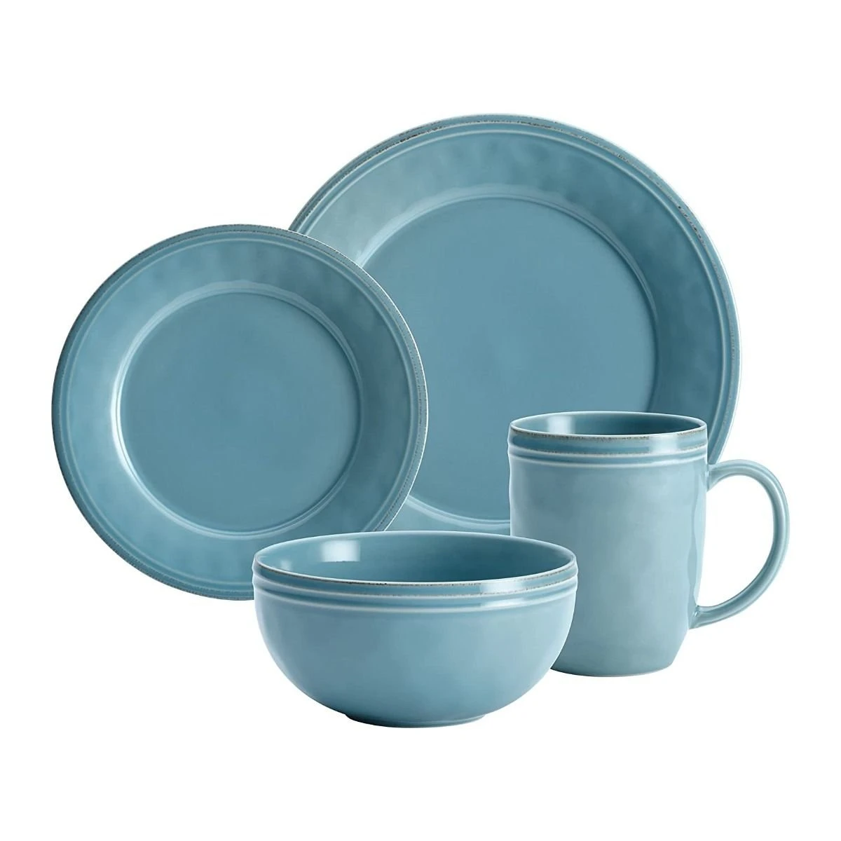 Rachael Ray Cucina Collection 16-Piece Dinnerware Set | Agave Blue 2 Rachael Ray Cucina Collection 16-Piece Dinnerware Set | Agave Blue - Image 2
