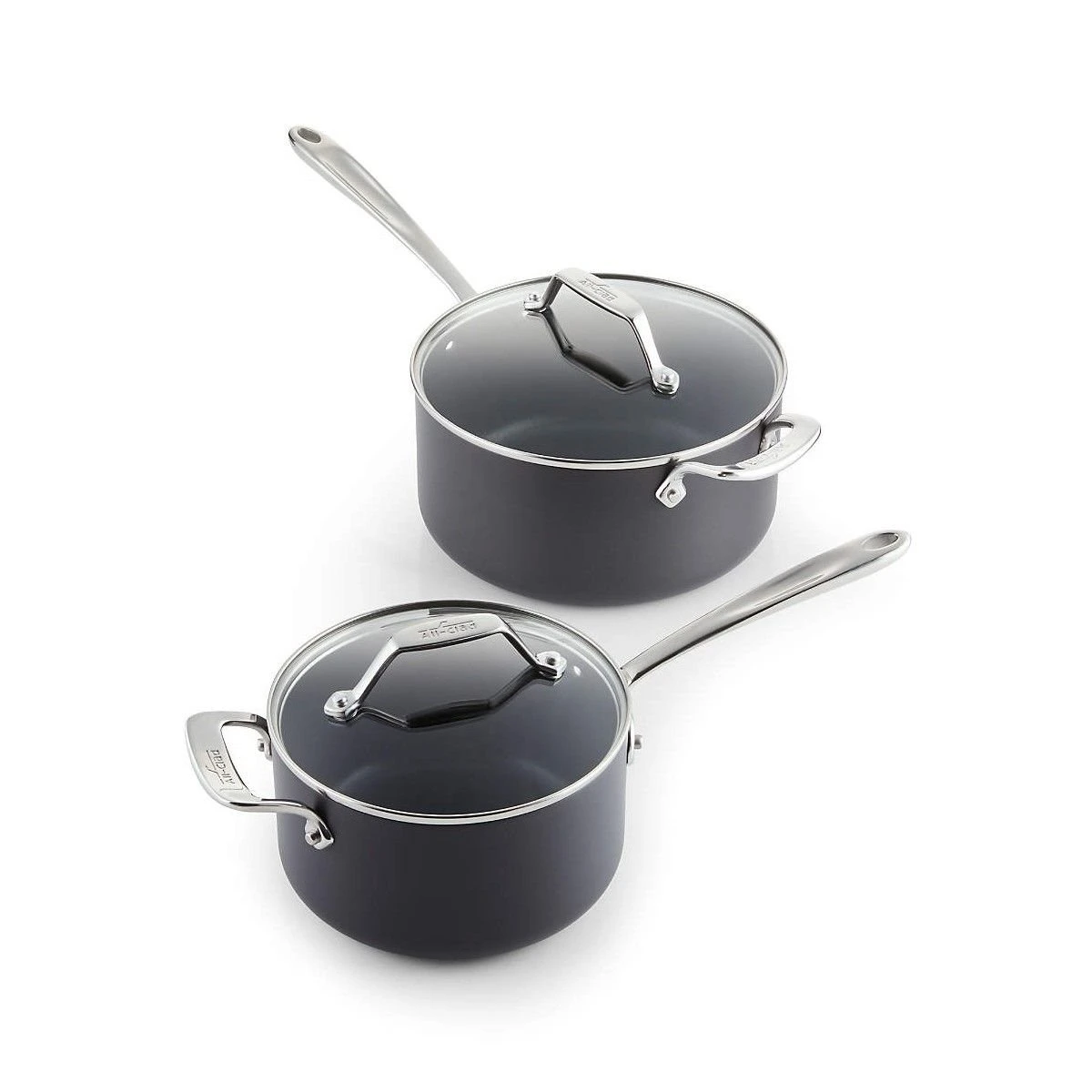 All-Clad Essentials Nonstick Hard Anodized Sauce Pan Set | 2-Piece 2 All-Clad Essentials Nonstick Hard Anodized Sauce Pan Set | 2-Piece - Image 2
