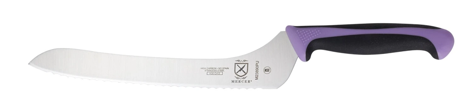 Mercer Millennia 9" Offset Bread Knife (Purple) 1 Mercer Millennia 9" Offset Bread Knife (Purple)