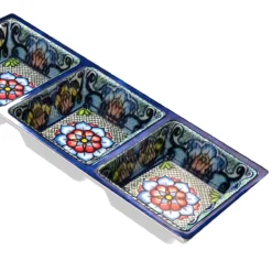Prepara 3-Section Taco Tray | Blue 6 Prepara 3-Section Taco Tray | Blue -Kitchen Supplies bluetray2
