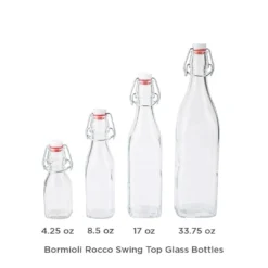 Bormioli Rocco 33.75oz Swing Top Glass Bottle -Kitchen Supplies bormioli rocco emilia glass bottles red 1