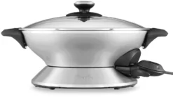 Breville The Hot Wok Electric Non-stick Wok | Brushed Stainless Steel