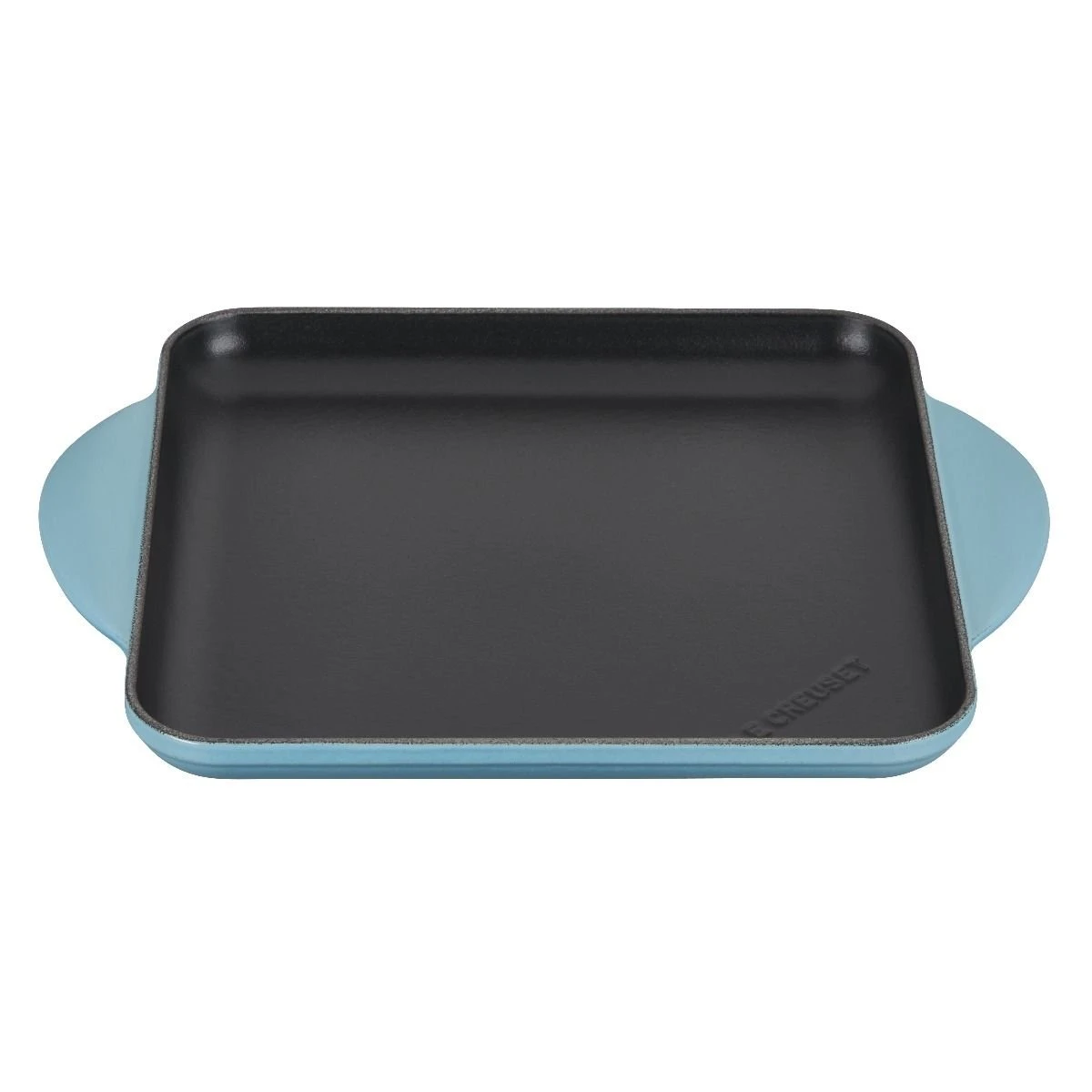 Le Creuset 9.5" Square Signature Enameled Cast Iron Griddle Pan | Caribbean Blue 1 Le Creuset 9.5" Square Signature Enameled Cast Iron Griddle Pan | Caribbean Blue