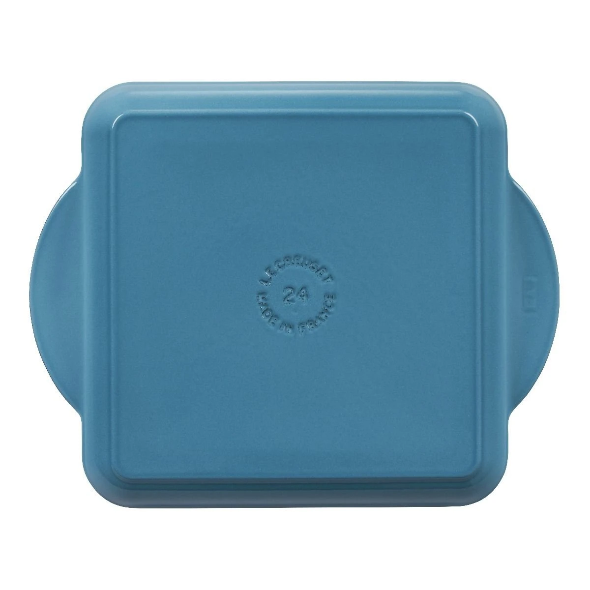 Le Creuset 9.5" Square Signature Enameled Cast Iron Griddle Pan | Caribbean Blue 4 Le Creuset 9.5" Square Signature Enameled Cast Iron Griddle Pan | Caribbean Blue - Image 4