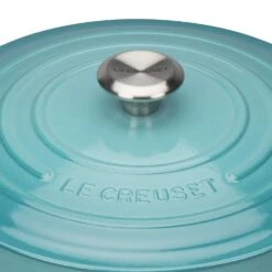 Le Creuset 2.25 Qt. Signature Enameled Cast Iron Braiser With Stainless Steel Knob | Caribbean Blue -Kitchen Supplies carmain4