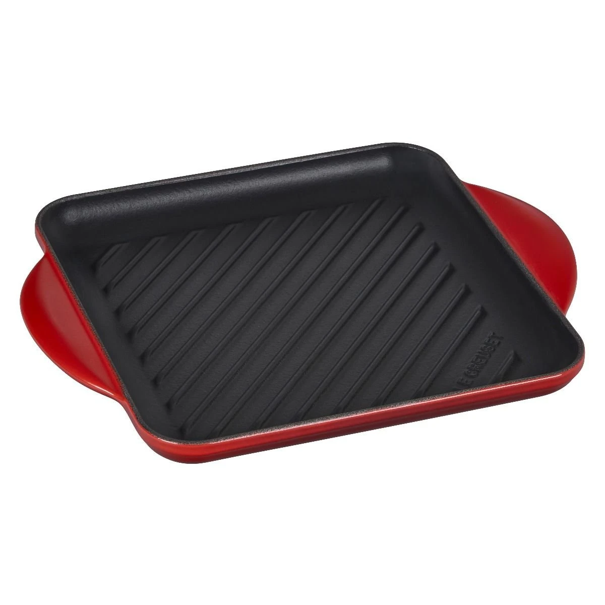 Le Creuset 9.5" Square Signature Enameled Cast Iron Grill Pan | Cerise/Cherry Red 1 Le Creuset 9.5" Square Signature Enameled Cast Iron Grill Pan | Cerise/Cherry Red