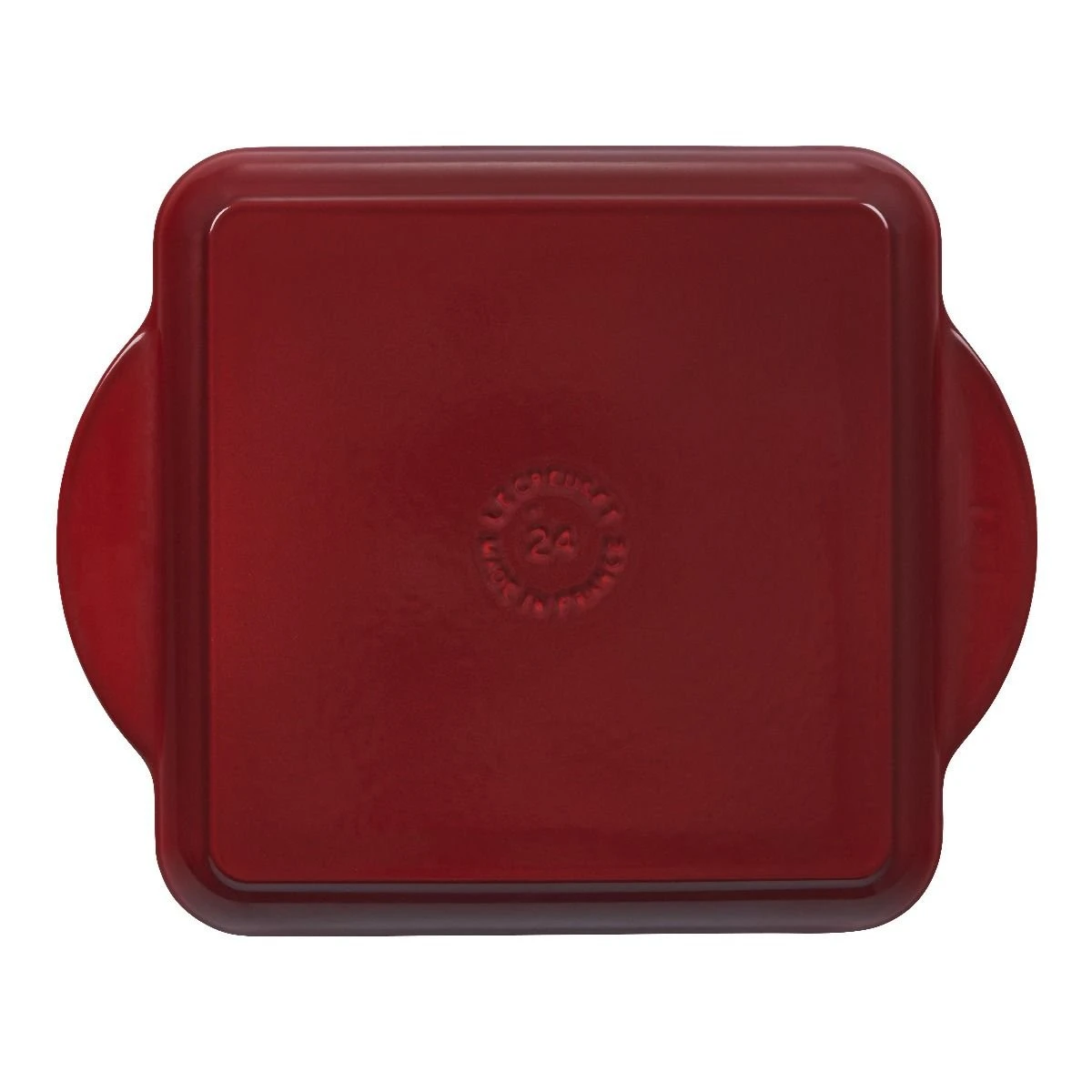 Le Creuset 9.5" Square Signature Enameled Cast Iron Grill Pan | Cerise/Cherry Red 2 Le Creuset 9.5" Square Signature Enameled Cast Iron Grill Pan | Cerise/Cherry Red - Image 2