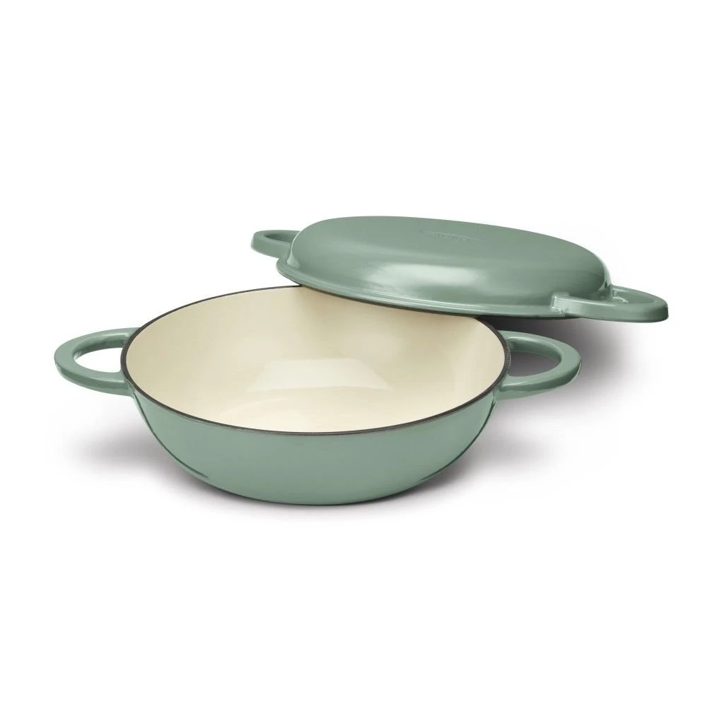 Cuisinart Chef's Classic Enameled Cast Iron 2-in-1 Multipurpose Set | Sage Green 1 Cuisinart Chef's Classic Enameled Cast Iron 2-in-1 Multipurpose Set | Sage Green