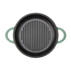 Cuisinart Chef's Classic Enameled Cast Iron 2-in-1 Multipurpose Set | Sage Green 9 Cuisinart Chef's Classic Enameled Cast Iron 2-in-1 Multipurpose Set | Sage Green -Kitchen Supplies ci5528 2sg grillpan topview