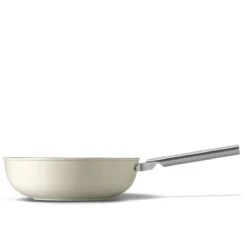 SMEG 12" Nonstick Wok | Cream