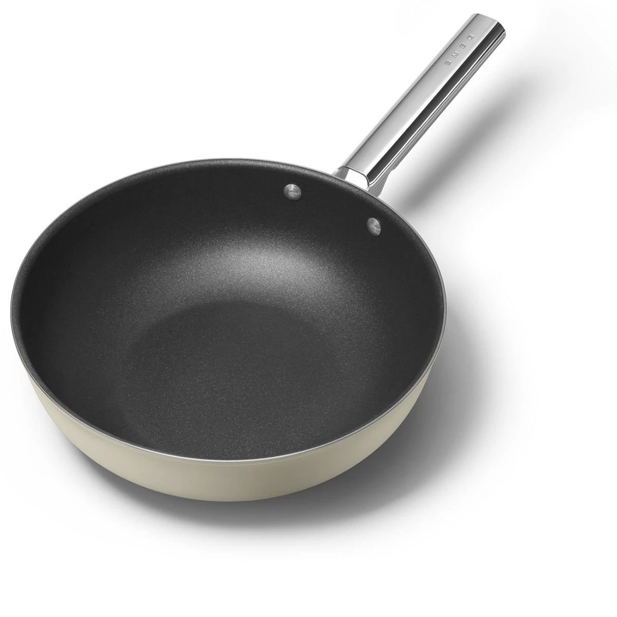 SMEG 12" Nonstick Wok | Cream 2 SMEG 12" Nonstick Wok | Cream - Image 2