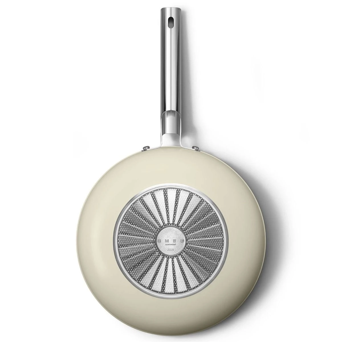 SMEG 12" Nonstick Wok | Cream 4 SMEG 12" Nonstick Wok | Cream - Image 4