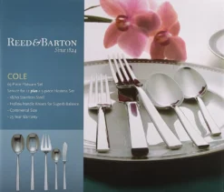 Reed & Barton Legacy Collection - 65 Piece Cole Flatware Set -Kitchen Supplies cole2