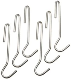 Cuisinart Universal Pot Rack Hooks (Set Of 6) | Brushed Stainless Steel