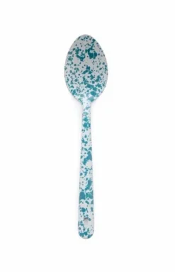Crow Canyon Enameled Serving Spoon Turquoise Marble