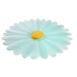 Charles Viancin Silicone Lid | 11" Daisy (Aqua With White)